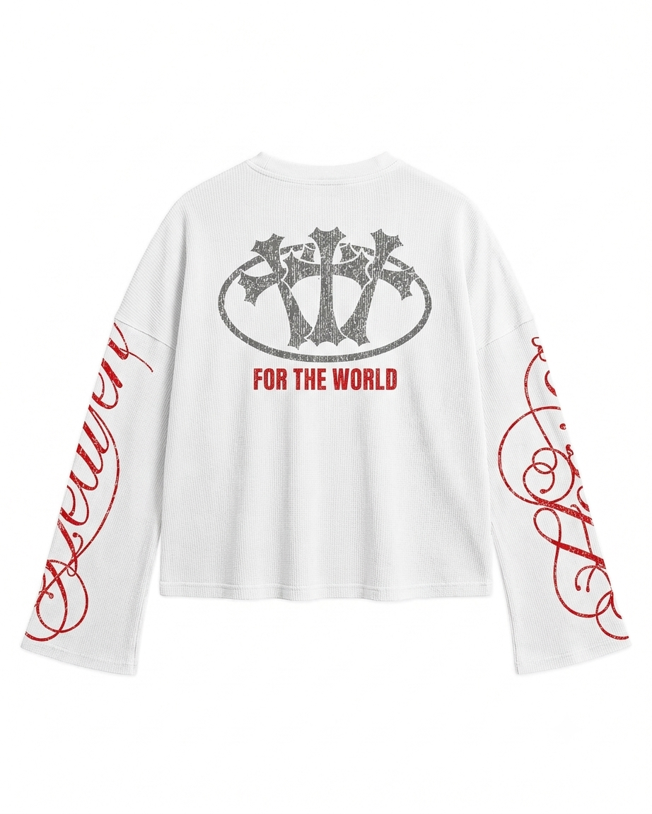 Heaven 2025 Waffle Tee (White)
