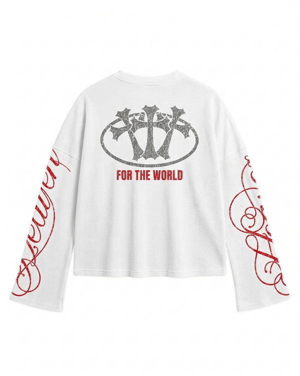 Heaven 2025 Waffle Tee (White)