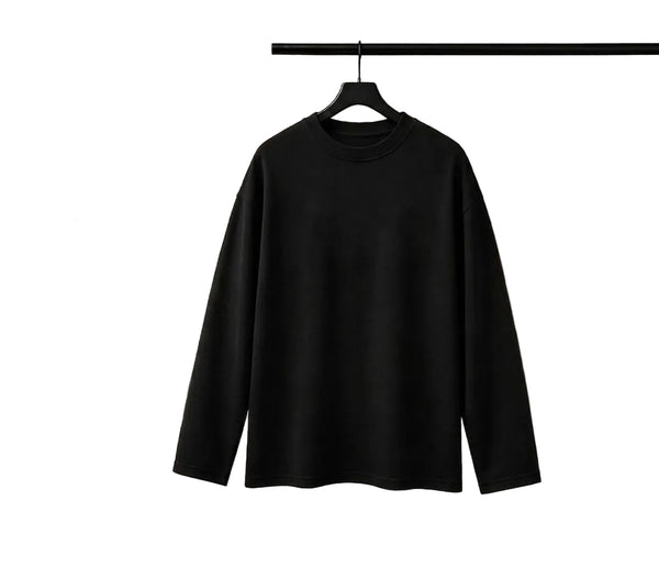 Black Waffle Knit T-Shirt