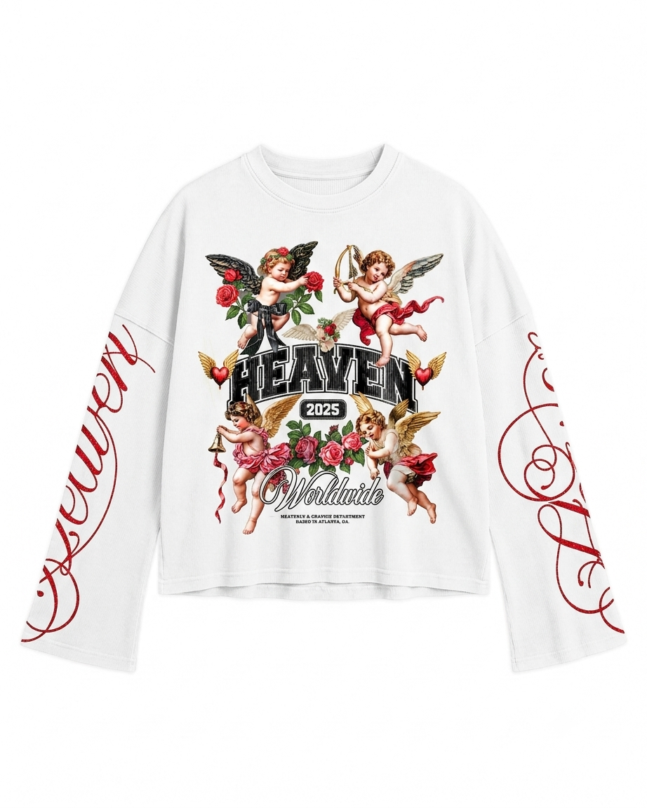 Heaven 2025 Waffle Tee (White)