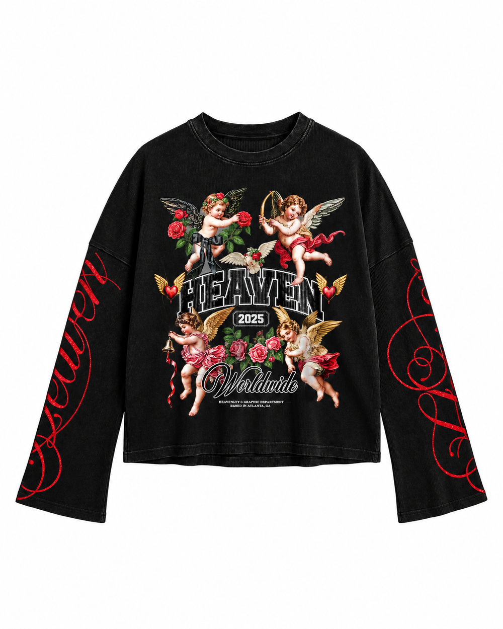 Heaven 2025 Waffle Tee (Black)