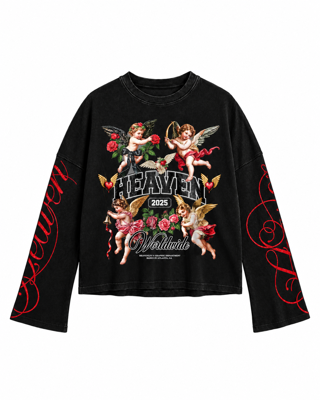 Heaven 2025 Waffle Tee (Black)