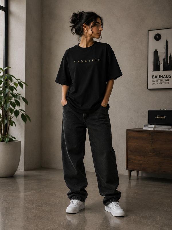 Golden Floral Oversized T-Shirt - Image 2
